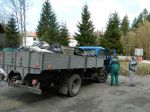 príprava plnej AVIE odpadu na odvoz na skládku TKO Semeteš, Turzovka