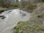Priepusty a rozvodnený potok v Riečkach