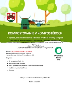 Kompostovanie v kompostéroch - spôsob, ako znížiť množstvo odpadu a vyrobiť si kvalitný kompost - prednáška 23. júla 2019